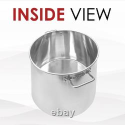 Concord Cookware Stainless Steel Stock Pot Kettle, 60-Quart