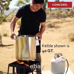 Concord Cookware Stainless Steel Stock Pot Kettle, 60-Quart
