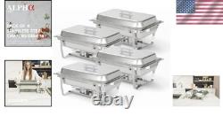 Convenient Foldable Chafing Dish Set 8 Quart Stainless Steel Buffet Warmers