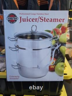 Cook N Home 11-Quart Stainless Steel Fruit Juicer Steamer, 28cm