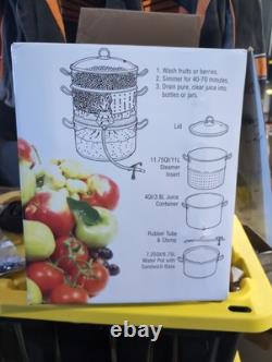 Cook N Home 11-Quart Stainless Steel Fruit Juicer Steamer, 28cm