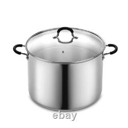 Cook N Home Professional 24 Quart Stock Pot with Lid, Large Stainless Steel Pot