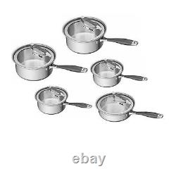 CookCraft by Candace 5-Piece Bundle Tri-Ply Stainless Steel Legacy Cookware