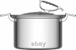 CookCraft by Candace 8 Quart Tri-Ply Bonded Stainless Steel Aluminum Core