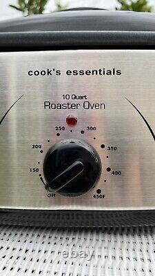 Cooks Essentials 10 Quart Nonstick Stainless Steel Roaster Oven Turkey Ham QVC