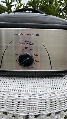 Cooks Essentials 10 Quart Nonstick Stainless Steel Roaster Oven Turkey Ham QVC