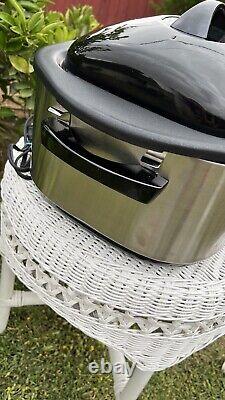 Cooks Essentials 10 Quart Nonstick Stainless Steel Roaster Oven Turkey Ham QVC