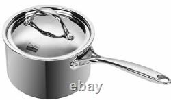 Cooks Standard 3-Quart Multi-Ply Clad Stainless Steel Saucepan with Lid