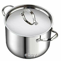 Cooks Standard Quart Classic Stainless Steel Stockpot with Lid, 12-QT, Silver