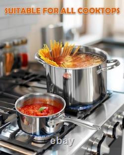Cooks Standard Stainless Steel Saucepan Set 1.5 and 3 Quart, Multi-Ply Clad S