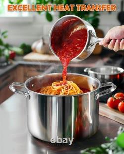 Cooks Standard Stainless Steel Saucepan Set 1.5 and 3 Quart, Multi-Ply Clad S