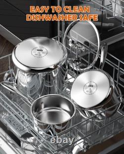 Cooks Standard Stainless Steel Saucepan Set 1.5 and 3 Quart, Multi-Ply Clad S