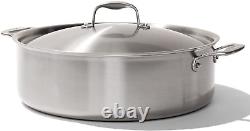 Cookware 10 Quart Stainless Steel Rondeau Pot WithLid 5 Ply Stainless Clad P