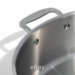 Cookware 10 Quart Stainless Steel Rondeau Pot withLid 5 Ply Stainless Clad