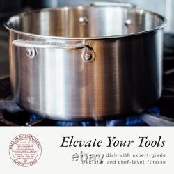 Cookware 12 Quart Stainless Steel Stock Pot With Lid 5 Ply 12 Quarts