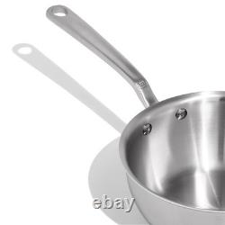 Cookware 2 Quart Stainless Steel Saucier Pan 5 Ply Stainless Clad Profe Cookware 2 Quart Stainless Steel Saucier Pan 5 Ply Stainless Clad Profe