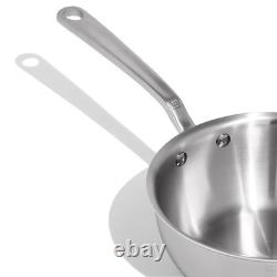 Cookware 2 Quart Stainless Steel Saucier Pan 5 Ply Stainless Clad Profe
