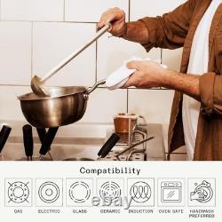Cookware 2 Quart Stainless Steel Saucier Pan 5 Ply Stainless Clad Profe