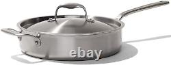 Cookware 3.5 Quart Stainless Steel Saute Pan 5 Ply Stainless Clad Professi