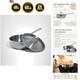 Cookware 3 Quart Stainless Steel Saucier Pan 5 Ply Stainless Clad Profe