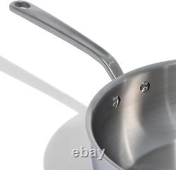 Cookware 5 Quart Stainless Steel Saucier Pan 5 Ply Stainless Clad Professi