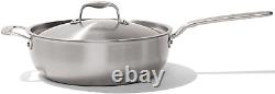 Cookware 5 Quart Stainless Steel Saucier Pan 5 Ply Stainless Clad Professi