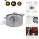 Cookware 6 Quart Stainless Steel Stock Pot With Lid 5 Ply Stainless Clad