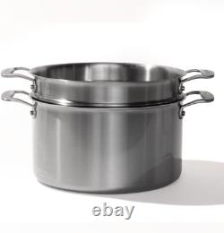 Cookware 8 Quart Stainless Steel Stock Pot with Steamer Basket Insert 5 P