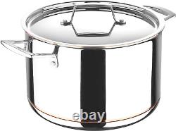 - Copper Core 5 Ply 8 Quart Stock Pot with Stainless Steel Lid Stainless Steel