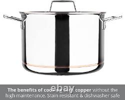 - Copper Core 5 Ply 8 Quart Stock Pot with Stainless Steel Lid Stainless Steel