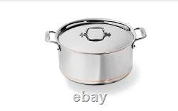 Copper Core 5-Ply Bonded Stockpot with Lid 8 Quart Stainless Steel New