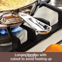 Copper Core 5-Ply Stainless Steel Sauce Pan 3 Quart 3 Quarts Silver/Metallic