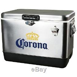 Corona Stainless Steel Beer Cooler 54 quart with Opener Free Shipping