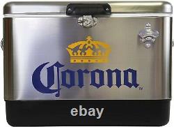 Corona Stainless Steel Ice Chest Cooler 54 Quart -51 Liters Free Shipping