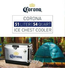 Corona Stainless Steel Ice Chest Cooler 54 Quart -51 Liters Free Shipping