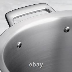 Covered Dutch Oven Stainless Steel Tri-Ply Base 5 Quart, 80101/010DS