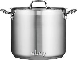 Covered Stock Pot Gourmet Stainless Steel 12-Quart, 80120/000DS