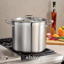Covered Stock Pot Gourmet Stainless Steel 12-Quart, 80120/000DS