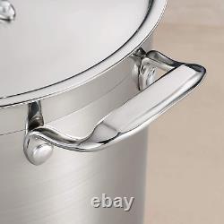 Covered Stock Pot Gourmet Stainless Steel 12-Quart, 80120/000DS