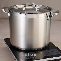 Covered Stock Pot Gourmet Stainless Steel 12-Quart, 80120/000DS