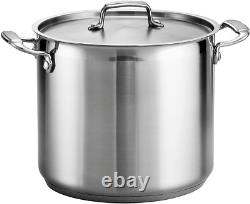 Covered Stock Pot Gourmet Stainless Steel 12-Quart, 80120/000DS