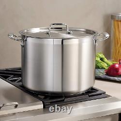 Covered Stock Pot Gourmet Stainless Steel 16-Quart, 80120/001DS