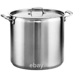 Covered Stock Pot Stainless Steel 24-Quart, 80120/003DS