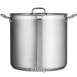 Covered Stock Pot Stainless Steel 24-Quart, 80120/003DS