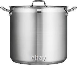 Covered Stock Pot Stainless Steel 24-Quart, 80120/003DS