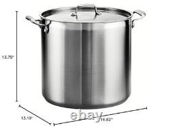 Covered Stock Pot Stainless Steel 24-Quart, 80120/003DS