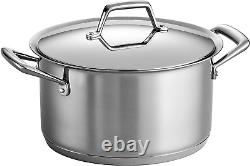 Covered Stock Pot Stainless Steel Induction-Ready 8 Quart, 80101/011DS