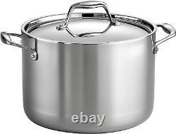 Covered Stock Pot Stainless Steel Induction-Ready Tri-Ply Clad 8 Quart, 80116/04