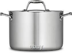 Covered Stock Pot Stainless Steel Induction-Ready Tri-Ply Clad 8 Quart, 80116/04