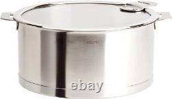 Cristel Strate L Stainless Steel 5.5 Quart Stewpan with Glass Lid